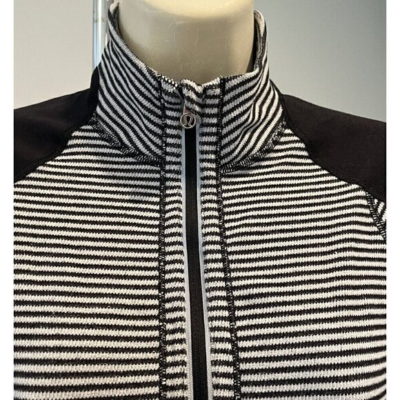 Lululemon Run U-Turn Mini Check Pique Heathered Black White Pullover Top - Picture 16 of 16